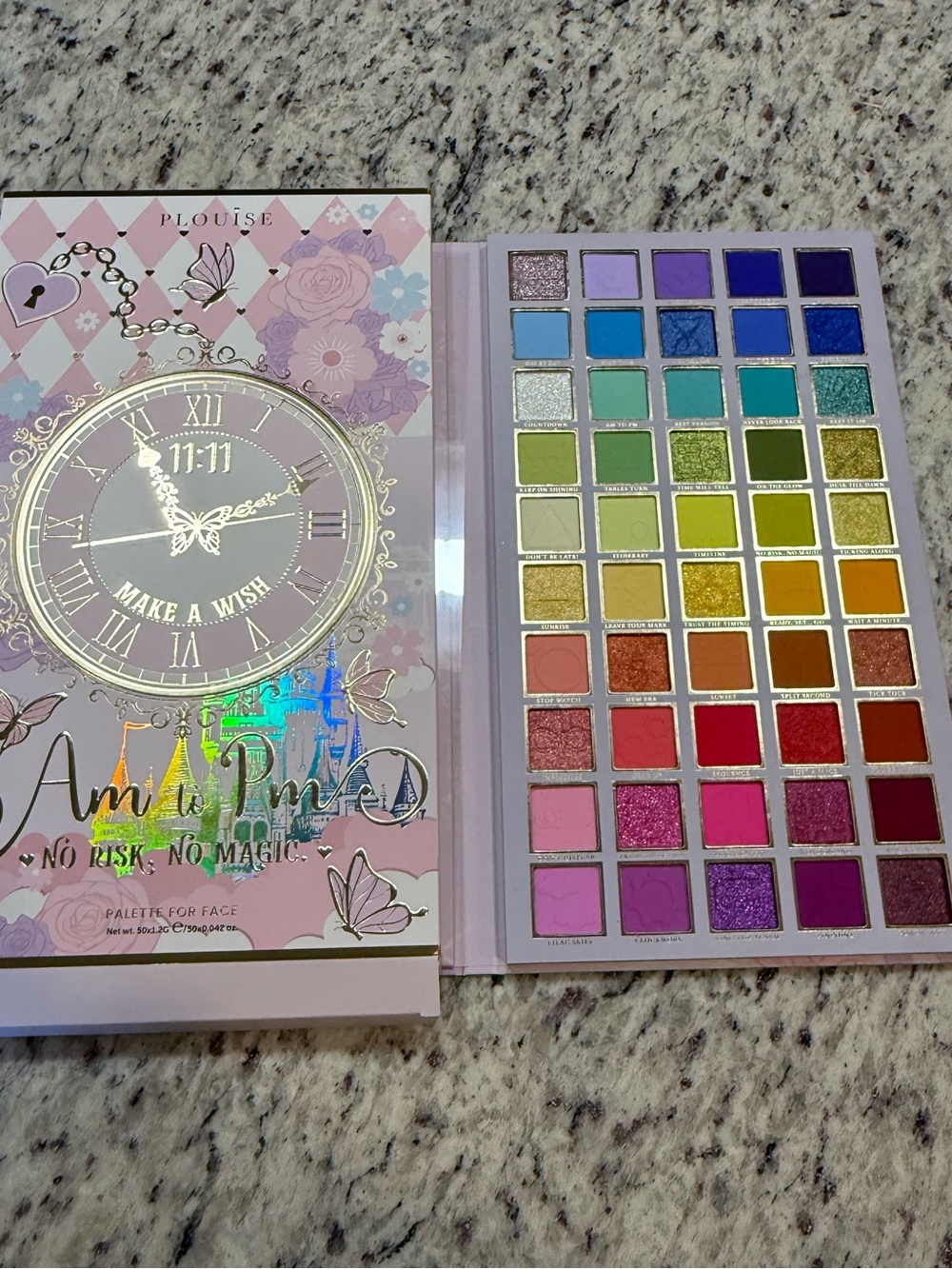Plouise A.M. to. P.M 50-Color Eyeshadow Palette — Multicolor Shades